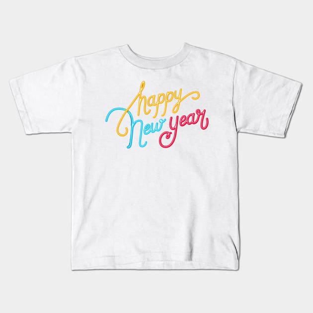 Happy New Year Kids T-Shirt by MajorCompany